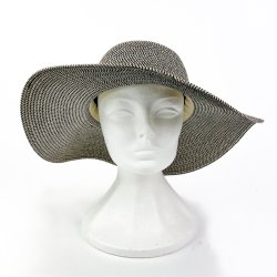 Sort beige sommerhat