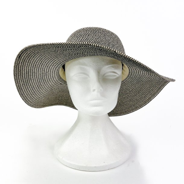 Sort beige sommerhat