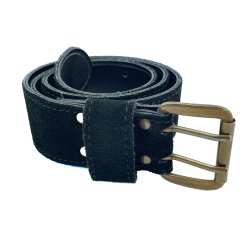 Schwarzer italienischer Wildledergrtel