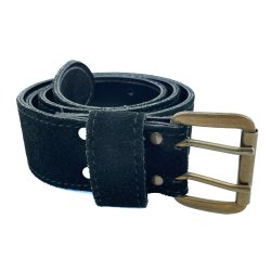 Schwarzer italienischer Wildledergrtel