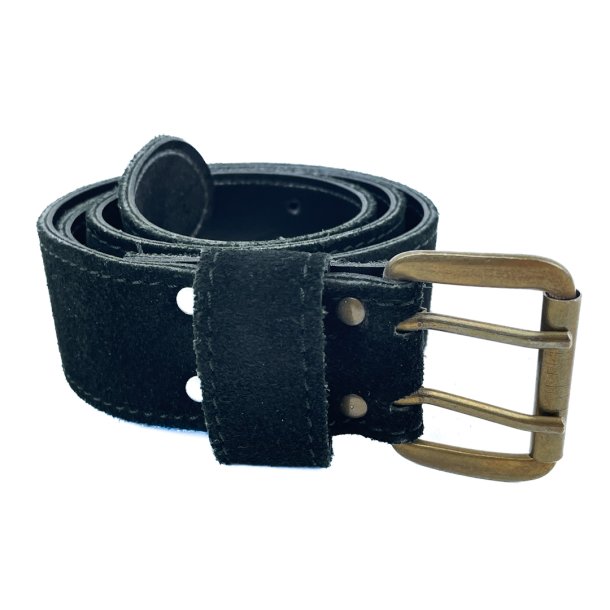 Schwarzer italienischer Wildledergrtel