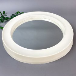 Runder weier Retro-Spiegel