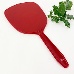 Roter Vintage Handspiegel in Rot