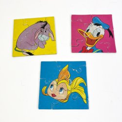 Tre Disney vintage puslespil