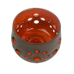 Dekorativ orange retro keramikstage