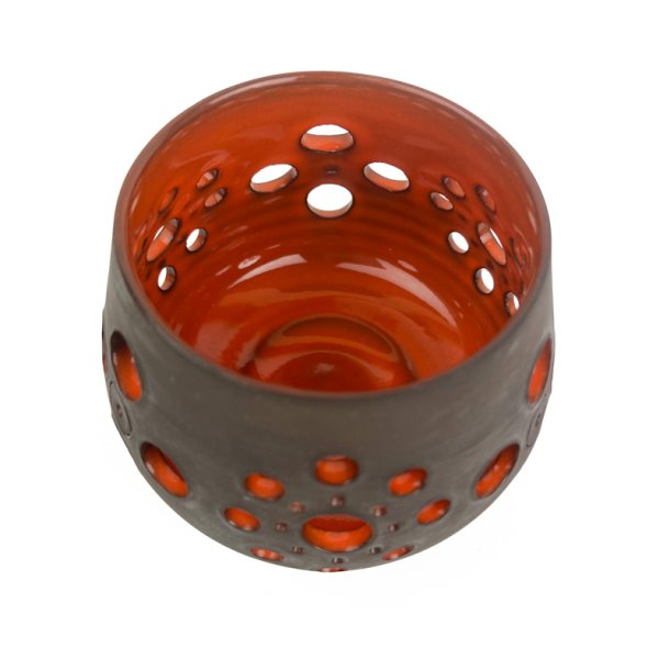 Dekorativ orange retro keramikstage