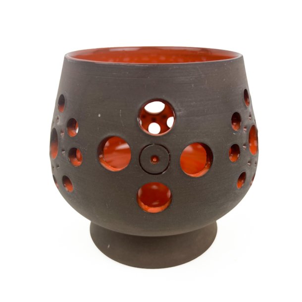 Dekorativ orange retro keramikstage