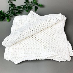 Zwlf gehkelte Vintage-Servietten