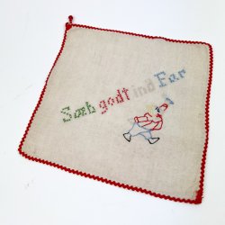 Broderet vintage st�vklud til far