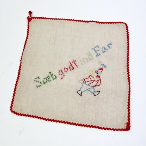 Broderet vintage st�vklud til far