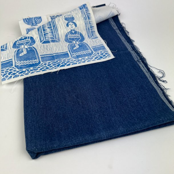 Fire stykker retro denim og tryk 