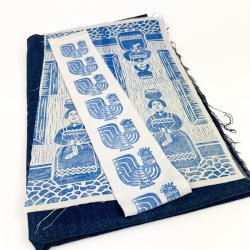 Fire stykker retro denim og tryk 
