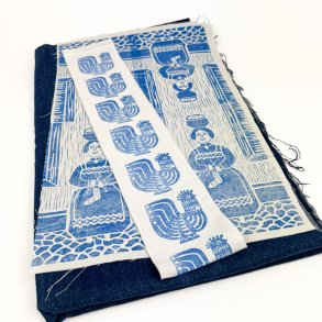 Fire stykker retro denim og tryk 