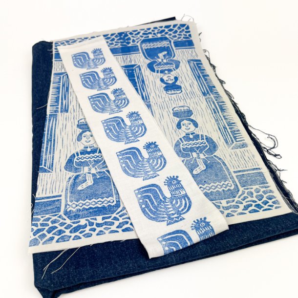 Fire stykker retro denim og tryk 