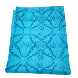 Turkis 70'er retro dug - 140 x 140 cm