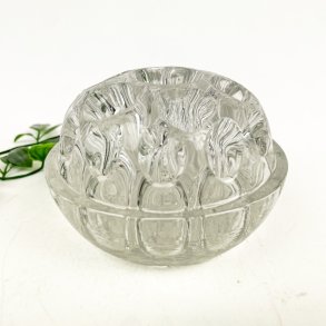 Stor vintage blomsterfakir i glas