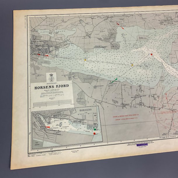 Gammel s�kort� Horsens Fjord