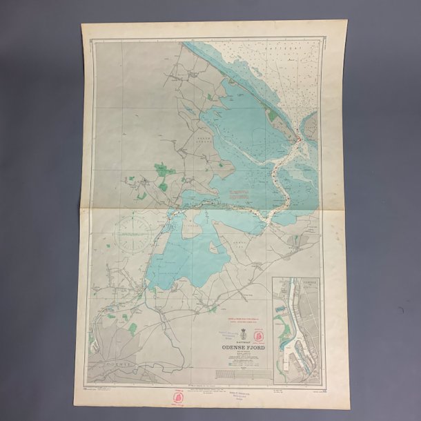 Stort gammel s�kort � Odense Fjord