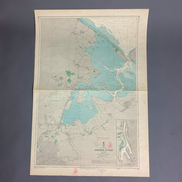 Stort gammel s�kort � Odense Fjord