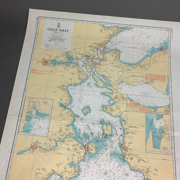 Stort gammel s�kort � Lilleb�lt