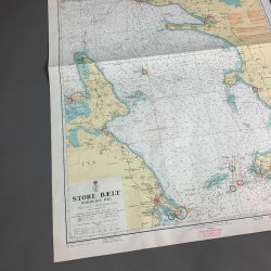 Stort gammel s�kort � Storeb�lt nordlige del