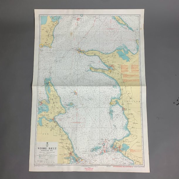 Stort gammel s�kort � Storeb�lt nordlige del