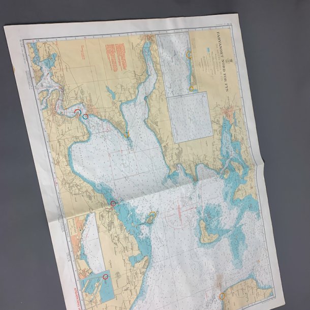 Stort gammel s�kort � Nord for Fyn