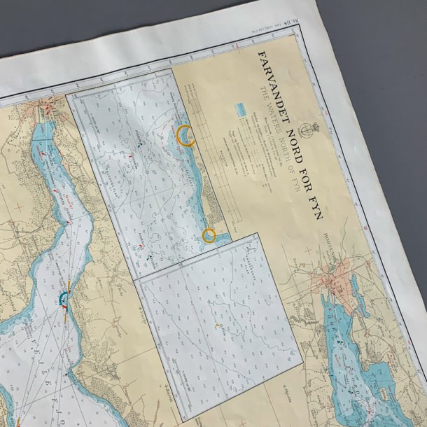 Stort gammel s�kort � Nord for Fyn