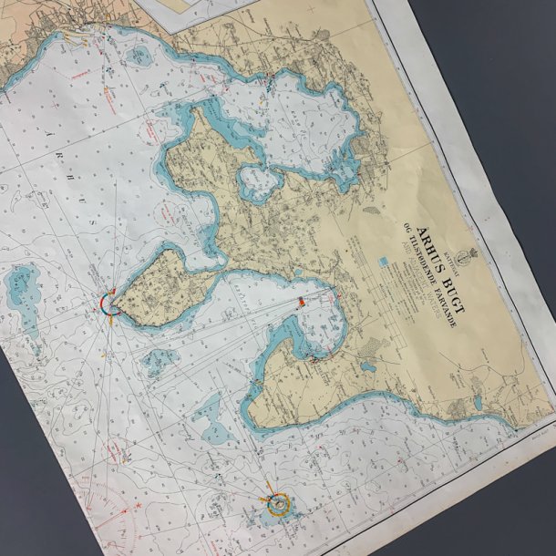 Gammel s�kort � �rhus Bugt