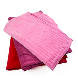 R�d og rosa str�kvelour 530 cm