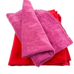 R�d og rosa str�kvelour 530 cm