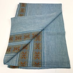 Bl� m�nstret vintage dug 150 cm