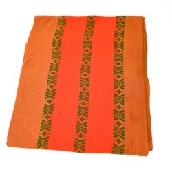 Orange strygefri retro dug 180 cm