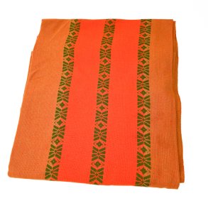 Orange strygefri retro dug 180 cm