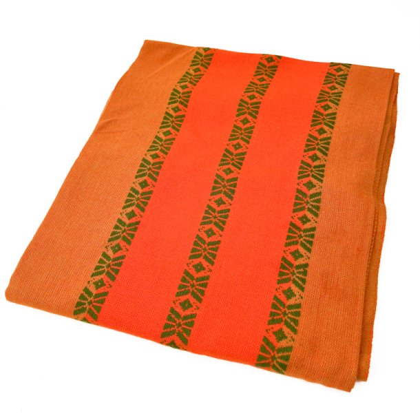 Orange strygefri retro dug 180 cm