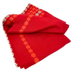 R�d retro dug med v�vet m�nster � 300 cm