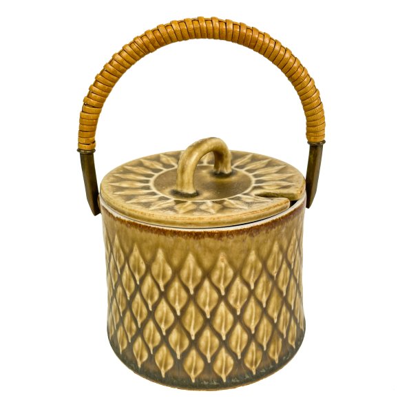 Relief marmeladekrukke med flethank