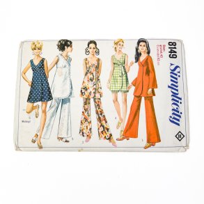Vintage tunika og bukser sym�nster str. 40