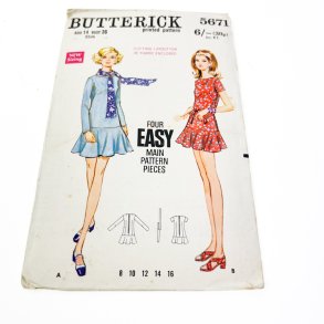 Vintage kjole sym�nster str. 14 (str 40)