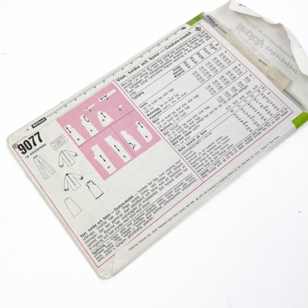 Vintage sym�nster vest tunika bukser - Str 42