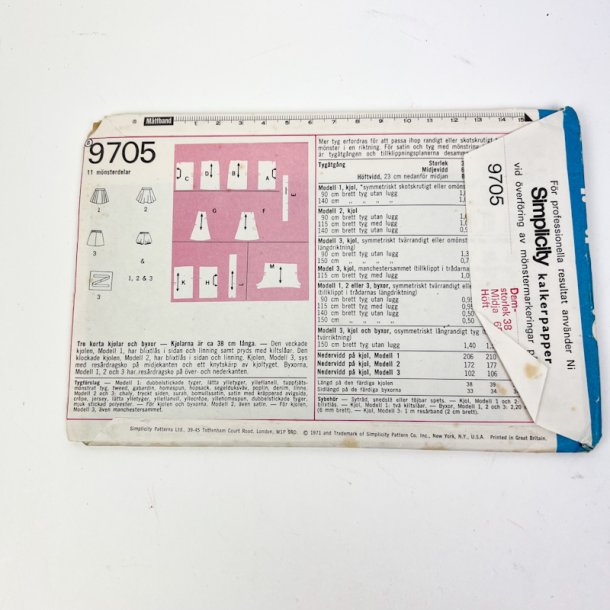 Vintage nederdel sym�nster str. 38