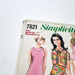 Vintage kjole og jakke sym�nster str. 38