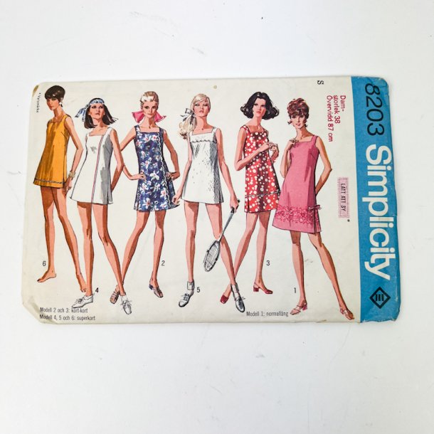 Vintage kjole sym�nster str. 38