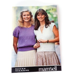 Strikkeopskrift bluser fra 1970'erne