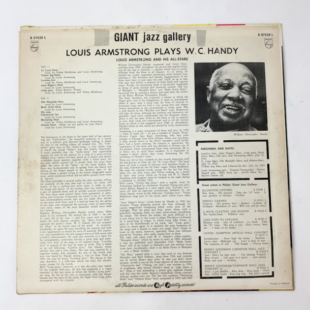 Louis Armstrong LP � Plays W.C. Handy