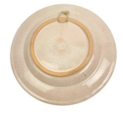 H�ndmalet vintage majolikatallerken