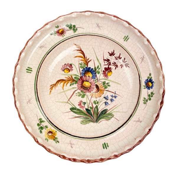 H�ndmalet vintage majolikatallerken
