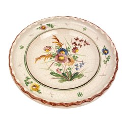 H�ndmalet vintage majolikatallerken