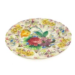 Farverig italiensk fajance tallerken