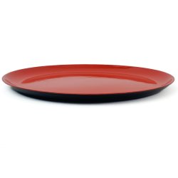 Roter Vintage Emailleteller